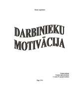 Research Papers 'Darbinieku motivācija', 1.
