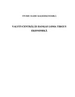Research Papers 'Centrālās bankas loma tirgus ekonomikā', 1.