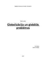 Research Papers 'Globalizācija un globālās problēmas', 1.
