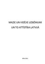 Research Papers 'Mazie un vidējie uzņēmumi un to attīstība Latvijā', 1.
