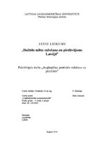 Research Papers 'Dažādu miltu ražošana un piedāvājums Latvijā', 1.