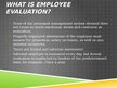 Presentations 'Employee Evaluation', 3.