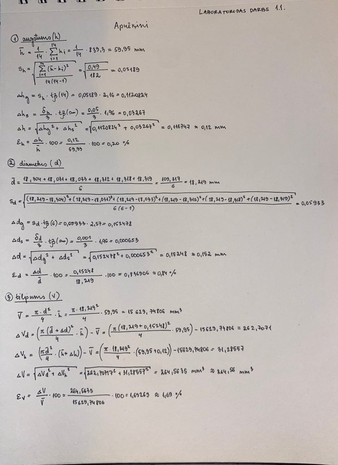 Summaries, Notes '1.1.Vienkāršie mērījumi', 4.