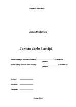 Research Papers 'Jurista darbs Latvijā', 1.