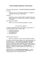 Summaries, Notes 'Ekonomiskās sistēmas', 1.