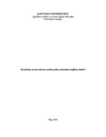 Summaries, Notes 'Adaptācijas process bērnam uzsākot gaitas pirmsskolas izglītības iestādē', 1.