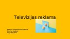 Presentations 'Televīzijas reklāma', 1.
