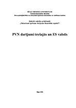 Research Papers 'PVN darījumi trešajās un ES valstīs', 1.