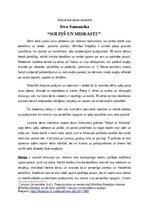 Summaries, Notes 'Metodiskā darba izstrādne Ieva Samauska “SOLIŅŠ UN MISKASTE”', 1.