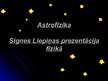 Presentations 'Astrofizika', 1.