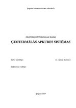 Research Papers 'Ģeotermālās apkures sistēmas', 1.