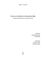 Research Papers 'Internets, tā pieejamība un izmantošana Rīgā', 1.