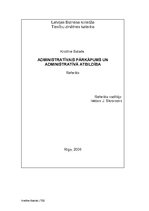 Research Papers 'Administratīvais pārkāpums un administratīvā atbildība', 1.