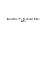 Business Plans 'Biznesa plāns SIA "Sevilla" pirmajam darbības gadam', 1.