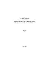 Research Papers 'Itinerary Kingdom of Cambodia', 1.