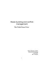 Essays 'Peace Building and Conflict Management', 1.