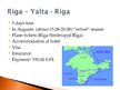 Presentations 'Romantic Tour "Riga - Yalta - Riga"', 4.