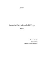 Research Papers 'Jaunvārdi latviešu valodā 19.gadsimtā', 1.