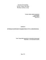 Research Papers 'Etniskais konflikts Maķedonijā un tā atrisināšana', 1.