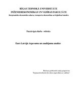 Research Papers 'Euro Latvijā: ieguvumu un zaudējumu analīze', 1.