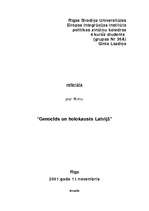 Research Papers 'Genocīds un holokausts Latvijā', 1.