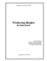 Essays '"Wuthering Heights" by Emily Bronte', 1.