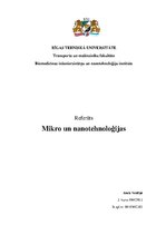Research Papers 'Mikro un nanotehnoloģijas', 1.