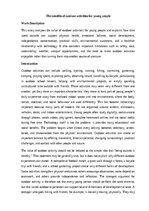 Essays 'The benefits of outdoor activities for young people', 1.