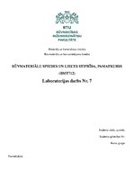 Summaries, Notes 'Būvmateriālu spiedes un lieces stiprība', 1.