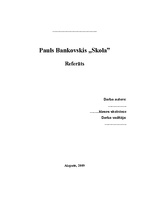 Research Papers 'Pauls Bankovskis "Skola"', 1.
