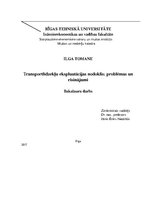 Term Papers 'Transportlīdzekļu ekspluatācijas nodoklis: problēmas un risinājumi', 1.