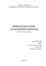 Research Papers 'Improvizācijas teātris kā sociālo prasmju veicinātājs', 1.