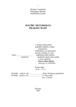 Practice Reports 'Mācību metodiskā prakse mājturībā un ekonomikā', 1.