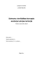 Research Papers 'Dzimumu vienlīdzības koncepta evolūcija Latvijas teritorijā', 1.