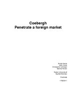 Research Papers 'Liqueur Brand "Coebergh" Penetrate a Foreign Market', 1.