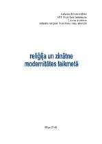 Research Papers 'Reliģija un zinātne modernajā laikmetā', 1.
