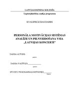 Term Papers 'Personāla motivācijas sistēmas analīze un pilnveidošana VSIA "Latvijas Koncerti"', 1.