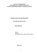 Term Papers 'Nodokļu sistēma Latvijas Republikā', 1.