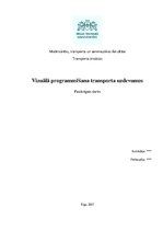 Research Papers 'Vizuālā programmēšana transporta uzdevumos', 1.