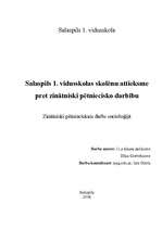 Research Papers 'Salaspils 1.vidusskolas skolēnu attieksme pret zinātniski pētniecisko darbību', 1.