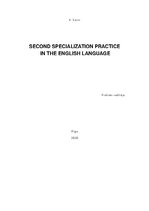 Practice Reports 'Second Specialization Practice  in the English Language', 1.