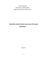 Summaries, Notes 'Sabiedrisko attiecību darba raksturojums 2011.gada publikācijās', 1.