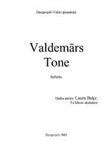 Research Papers 'Valdemārs Tone', 1.