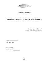 Practice Reports 'Prakses pārskats biedrībā "Latvijas Starptautiskā skola"', 1.