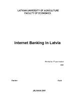 Essays 'Internet Banking in Latvia', 1.