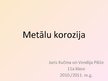 Presentations 'Metālu korozija', 1.