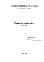 Research Papers 'Diplomātiskās attiecības', 1.