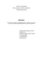 Research Papers 'Latvijas banku pakalpojumu raksturojums', 1.
