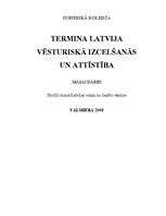 Summaries, Notes 'Latvijas vēsturiskā izcelšanās un attīstība', 1.