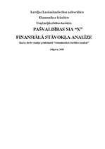 Research Papers 'Pašvaldības SIA "X" finansiālā stāvokļa analīze', 1.